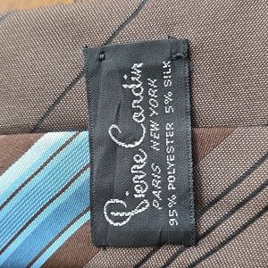 Pierre Cardin Brown Tie with Blue Accents
